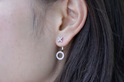 Silver XOXO 2-Ways Earrings