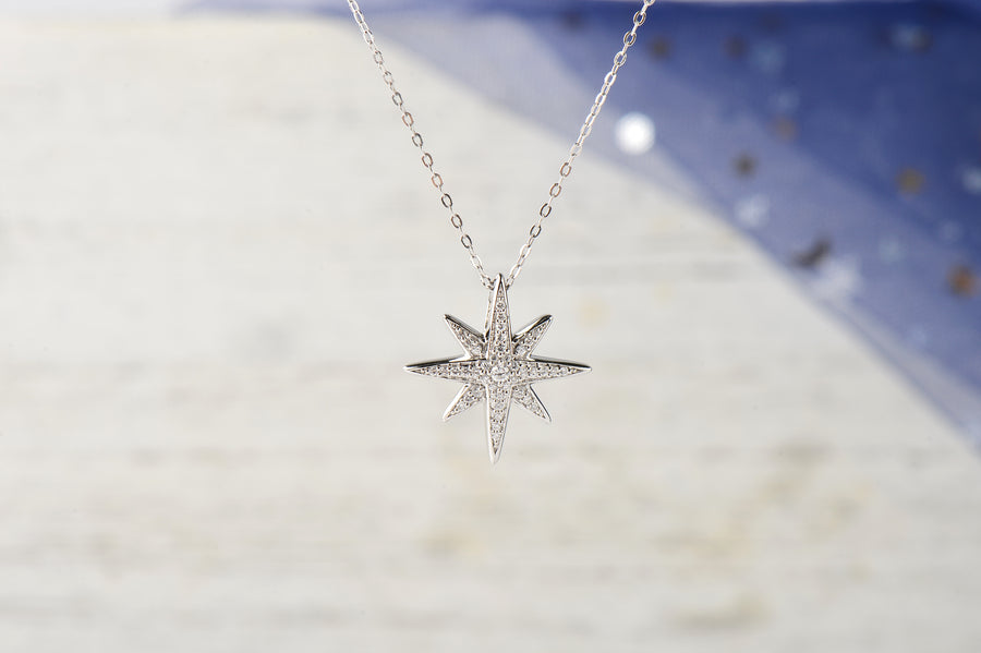 Silver Northern Star Pendant